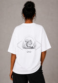 Squirrel Wildlife Graphic T-Shirt White women back view